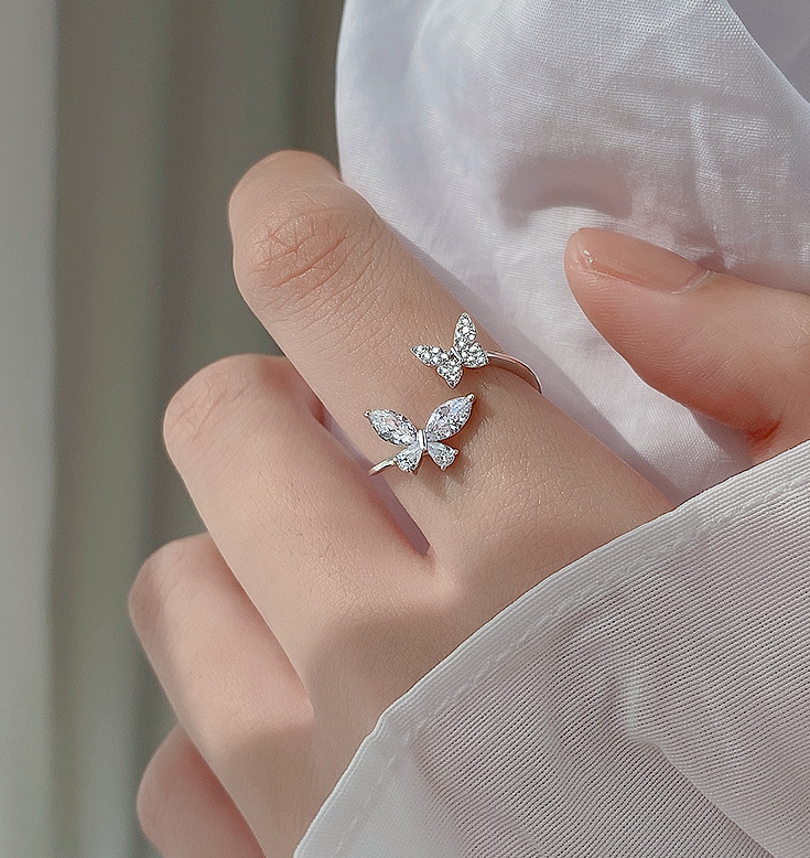 S925 Sterling Silver Butterfly Ring – Women's Jewellery