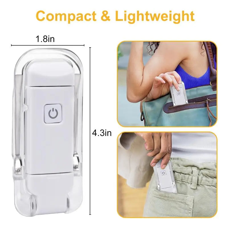 Clip-On LED Book Light – USB Rechargeable, Eye Safe