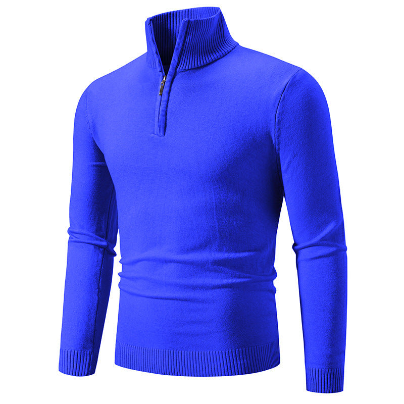 Men's Fleece Mock Neck Zip Sweater – Sizes S–3XL