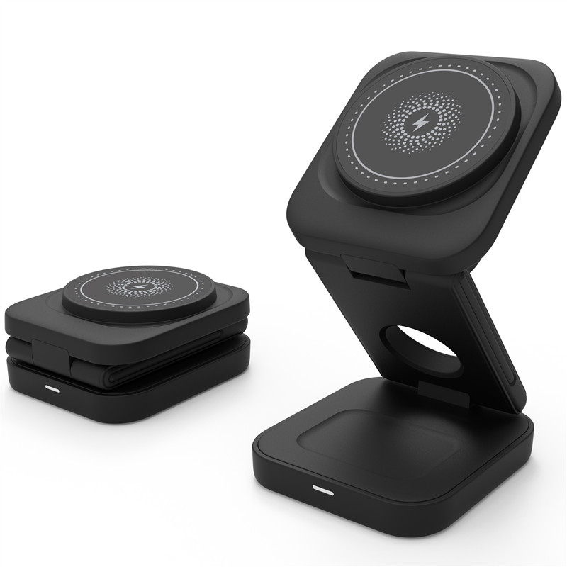 3-in-1 Magnetic Wireless Charger – iPhone, Watch & AirPods