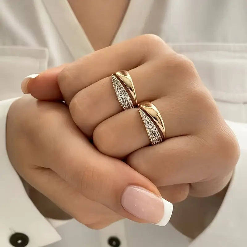 Adjustable Sparkle Ring – Multi-Row Statement Jewellery