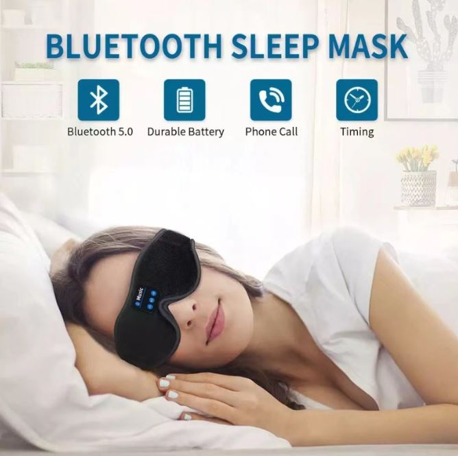 3D Bluetooth Sleep Eye Mask – Music & Total Blackout
