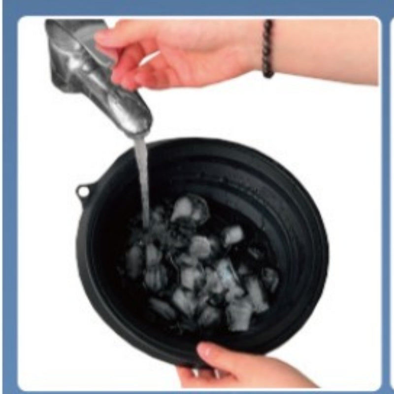 Collapsible Silicone Ice Basin  – Foldable Ice Bath Bowl