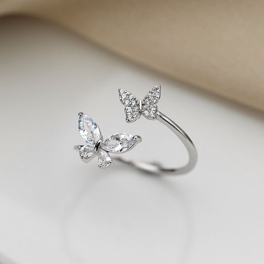 S925 Sterling Silver Butterfly Ring – Women's Jewellery