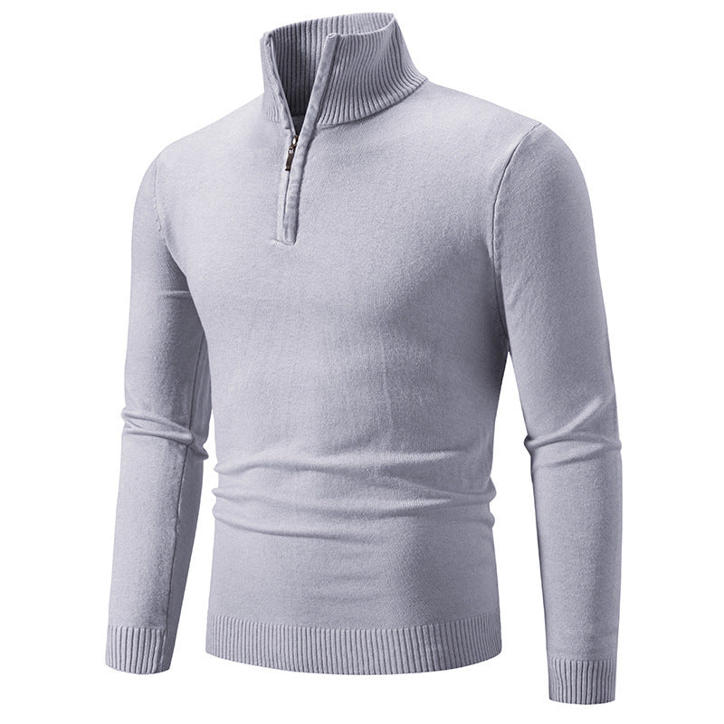 Men's Fleece Mock Neck Zip Sweater – Sizes S–3XL