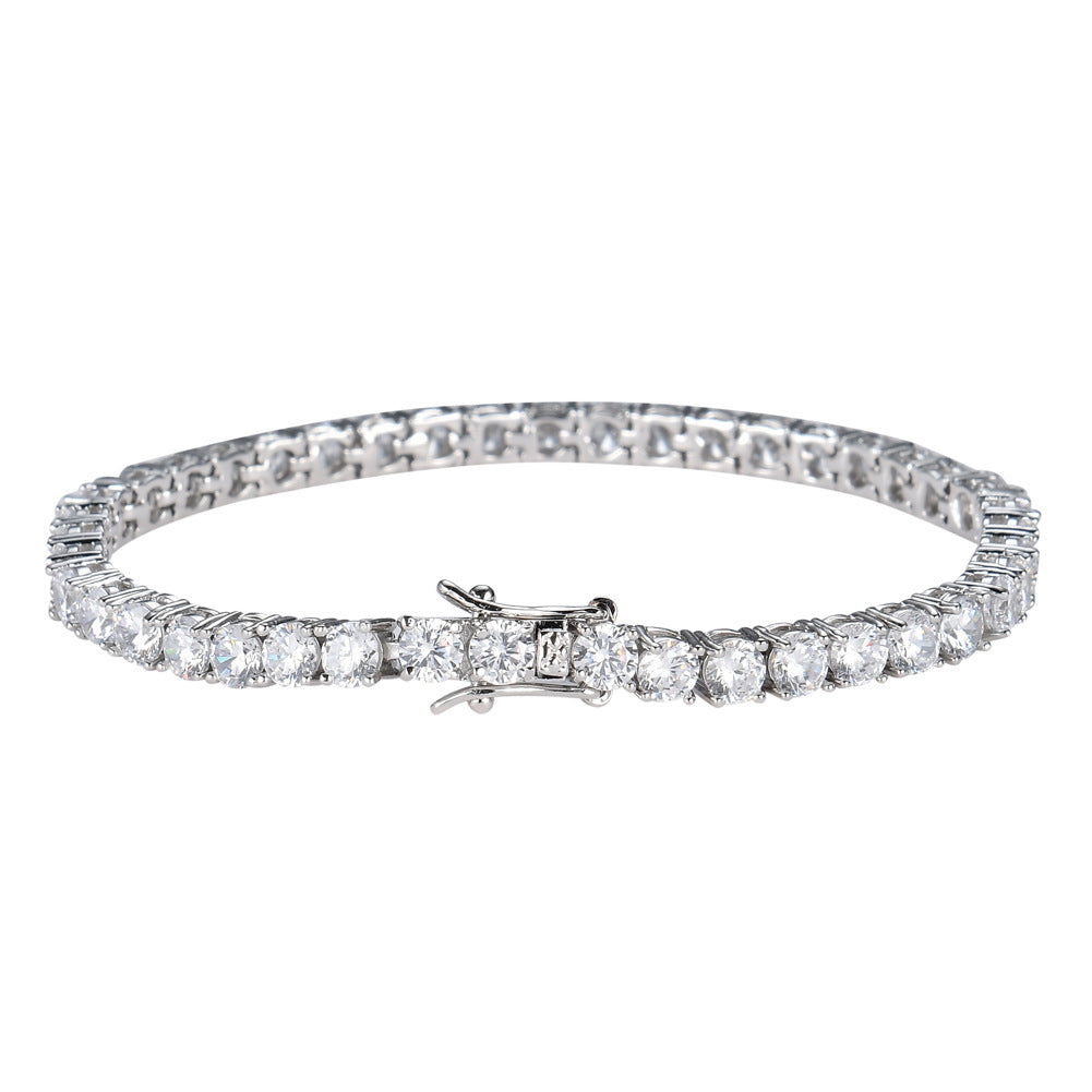 Zircon Tennis Chain Bracelet – Gold, Rose Gold & Silver