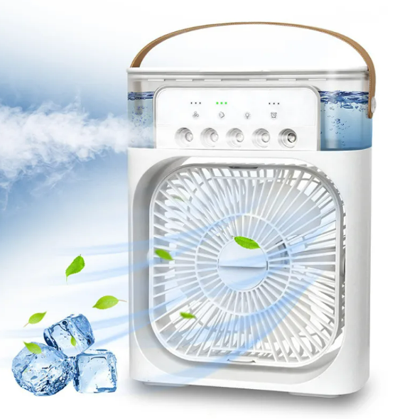 3-in-1 USB Cooling Fan & Humidifier – Portable Desktop
