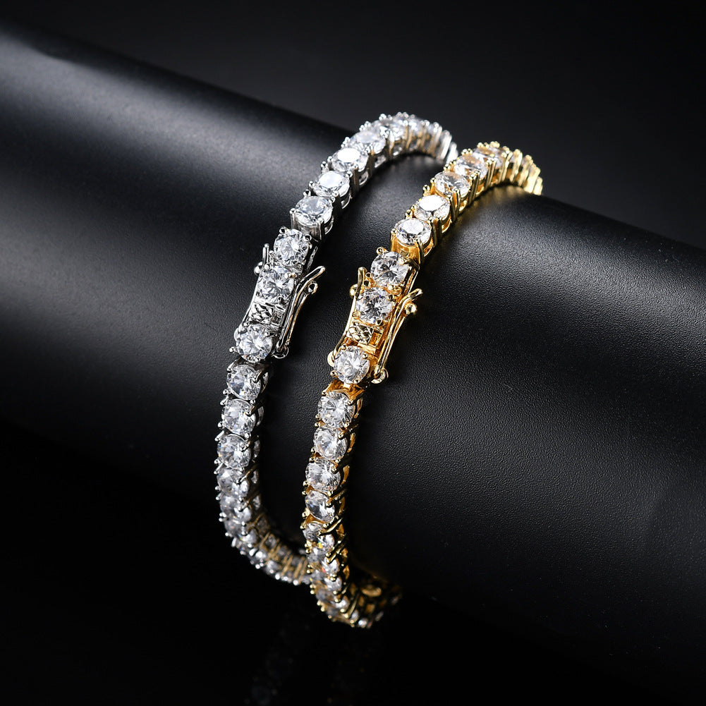 Zircon Tennis Chain Bracelet – Gold, Rose Gold & Silver
