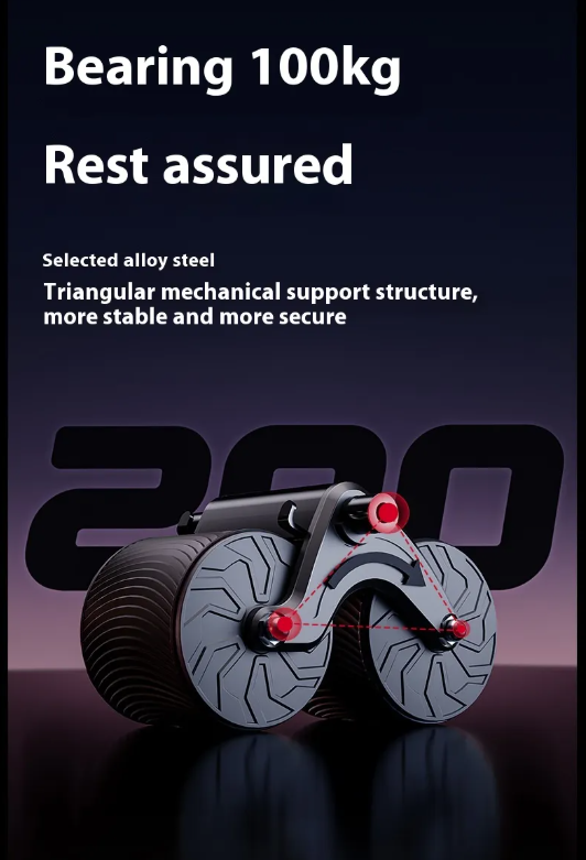 Auto-Rebound Ab Wheel – Core Strength Fitness Roller