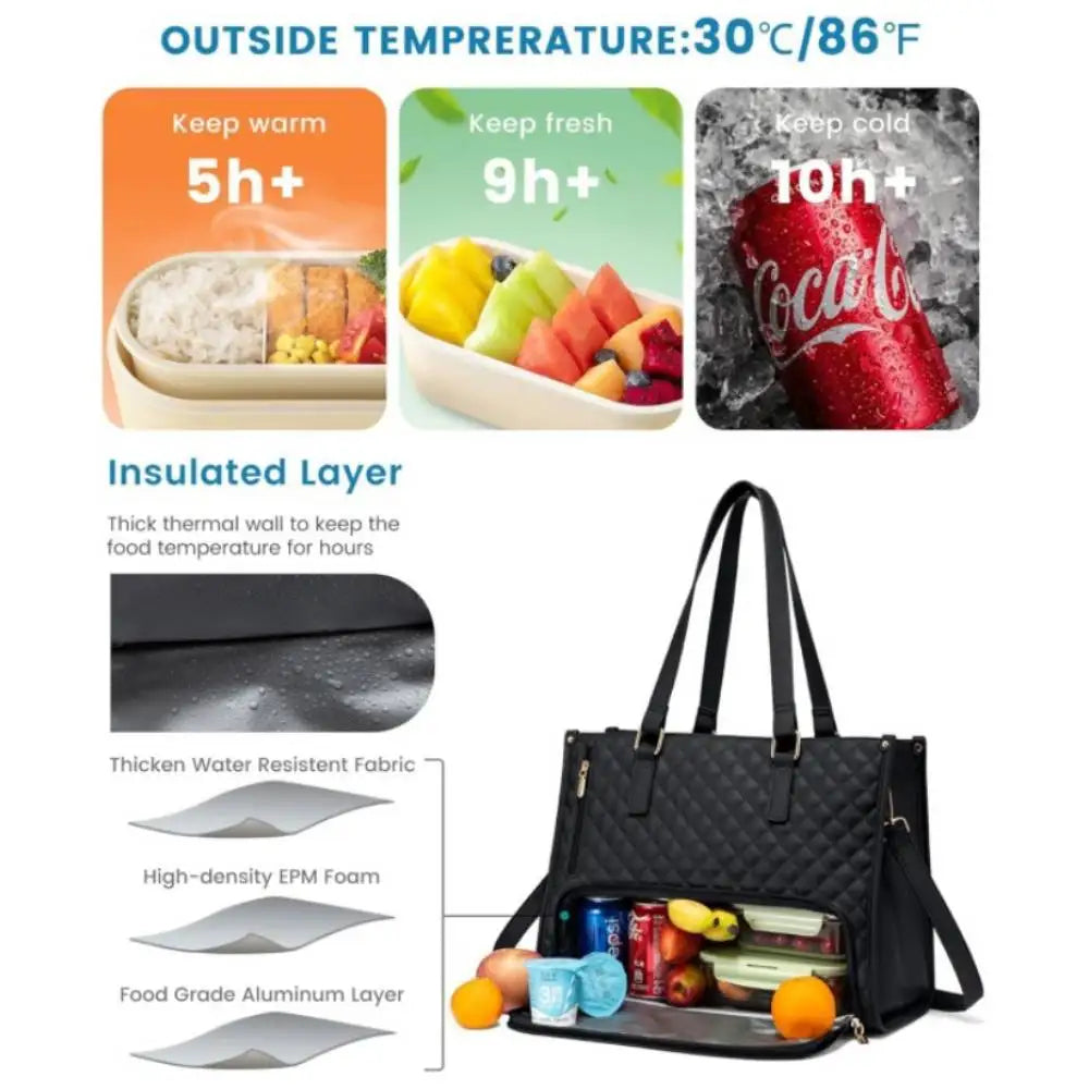 Women's Insulated Lunch Bag  – Stylish & Leak-Proof