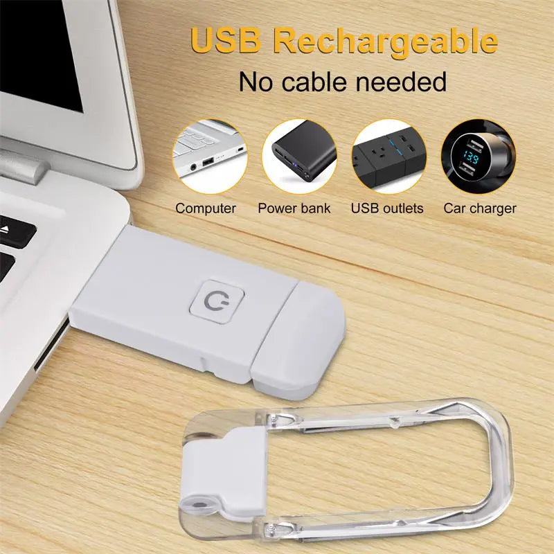 Clip-On LED Book Light – USB Rechargeable, Eye Safe