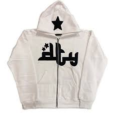 Star Print Zip-Up Hoodie – Casual Streetwear Sweatshirt