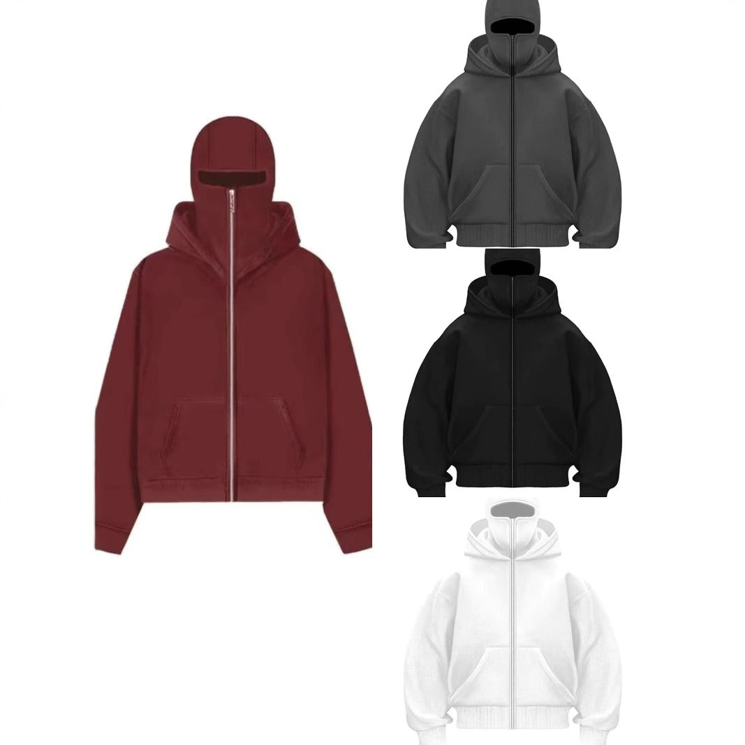 Men's Hooded Baseball Jacket – Lightweight Zip-Up