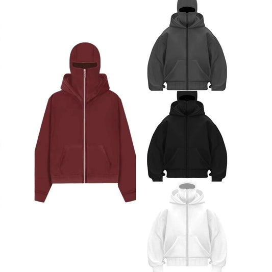Men's Hooded Baseball Jacket – Lightweight Zip-Up
