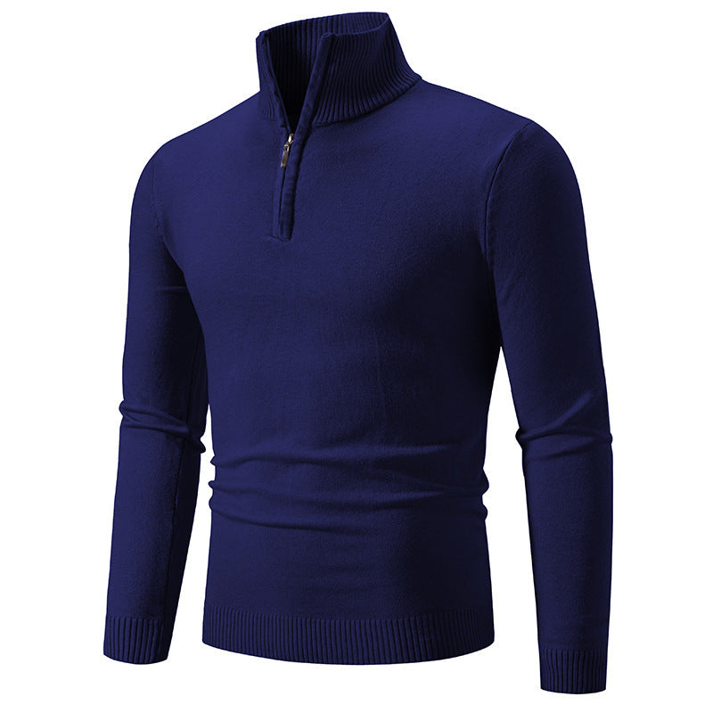 Men's Fleece Mock Neck Zip Sweater – Sizes S–3XL
