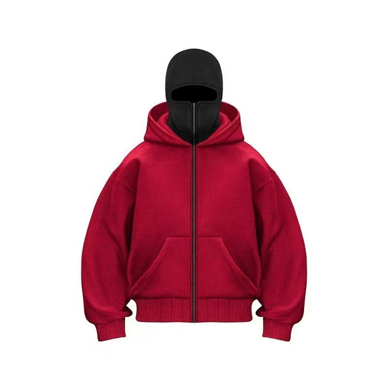 Men's Hooded Baseball Jacket – Lightweight Zip-Up