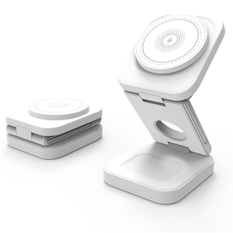 3-in-1 Magnetic Wireless Charger – iPhone, Watch & AirPods