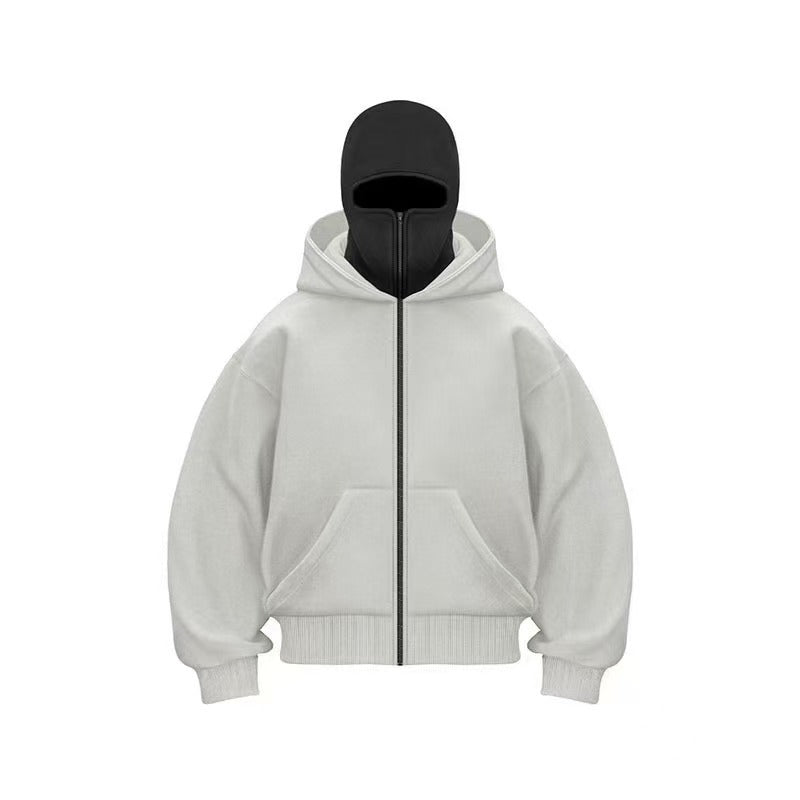 Men's Hooded Baseball Jacket – Lightweight Zip-Up
