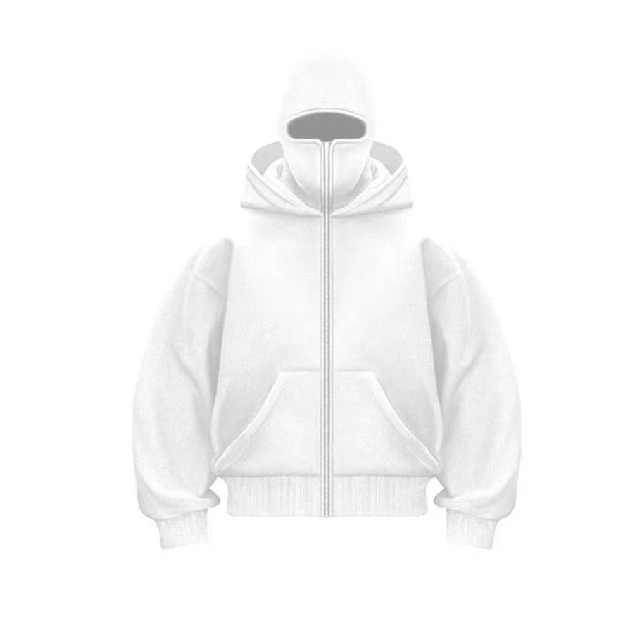 Men's Hooded Baseball Jacket – Lightweight Zip-Up