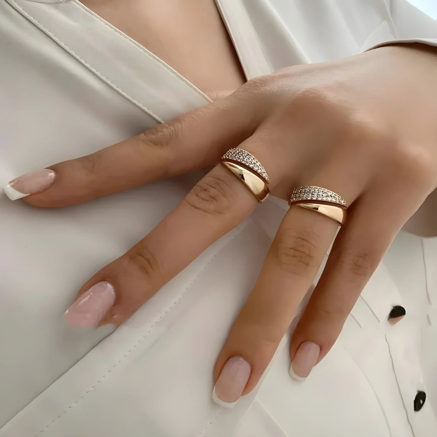 Adjustable Sparkle Ring – Multi-Row Statement Jewellery